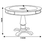 Mesa De Jogos Carteado Victoria 4 Lugares Redonda Tampo Rever