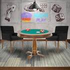 Mesa De Jogos Carteado Victoria Redonda Tampo Reversível Amên