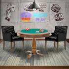 Mesa De Jogos Carteado Victoria Redonda Tampo Reversível Amên