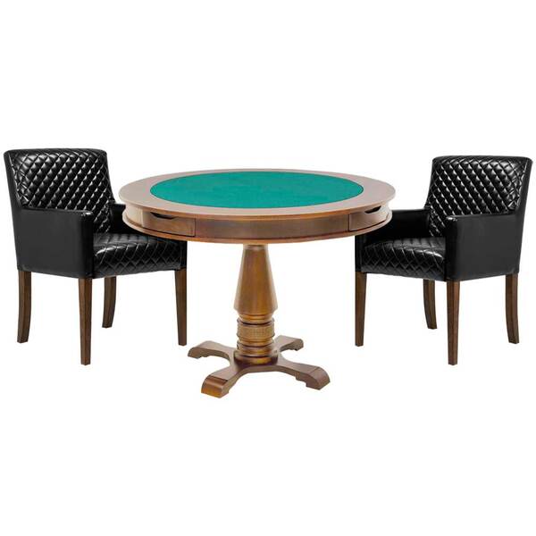 Mesa De Jogos Carteado Victoria Redonda Tampo Reversível Amên