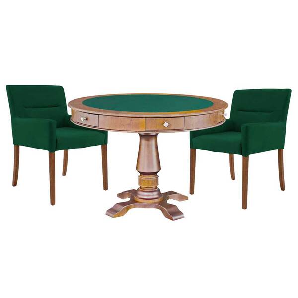 Mesa De Jogos Carteado Victoria Redonda Tampo Reversível Amên