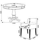 Mesa De Jogos Carteado Victoria Redonda Tampo Reversível Pret