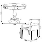 Mesa De Jogos Carteado Victoria Redonda Tampo Reversível Pret