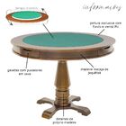 Mesa De Jogos Redonda Com 2 Cadeiras Corino Preto Gran Belo