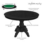 Mesa De Jogos Redonda Com 6 Cadeiras Corino Preto Gran Belo