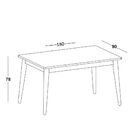 Mesa De Madeira 180x90 Cm Novita 609-3 Cacau/marrom Escuro -