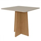 Mesa De Madeira Celebrare Com Vidro Amêndoa Clean/off White 7