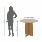 Mesa De Madeira Celebrare Com Vidro Amêndoa Clean/off White 7