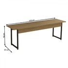 Mesa De Madeira Com 2 Bancos Freijó/preto Fosco Li013 - Kappe