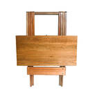 Mesa De Madeira Dobrável 70x70 Flexbeer Mel