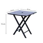 Mesa De Madeira Dobrável Linha Classic Com Tampo Liso 70x70 C