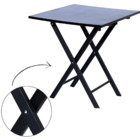 Mesa De Madeira Dobrável Linha Classic Com Tampo Liso 70x72 P