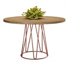 Mesa De Madeira Dubai Cobre/siena - Mais Decor