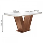 Mesa De Madeira Espanha Com Vidro Chocolate - Cel Móveis