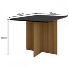 Mesa De Madeira Helo Carvalho/grafite J00373 - Poliman Móveis