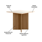 Mesa De Madeira Helo Carvalho/off White J00371 - Poliman Móve