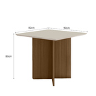 Mesa De Madeira Helo Carvalho/off White J00371 - Poliman Móve