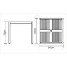 Mesa De Madeira Jatoba Quadrada Fitt Eco Blindage 4 Lugares T