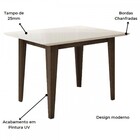 Mesa De Madeira Kate Com Vidro Carvalho/grafite/preto J00379