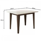 Mesa De Madeira Kate Com Vidro Carvalho/grafite/preto J00379