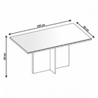 Mesa De Madeira Lisboa Com Tampo De Vidro Cinza Perola 050517