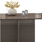 Mesa De Madeira Lisboa Com Tampo De Vidro Cinza Perola 050517