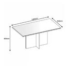 Mesa De Madeira Lisboa Com Tampo De Vidro Off White 050516 -