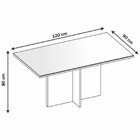 Mesa De Madeira Lisboa Com Tampo De Vidro Off White 050516 -