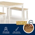 Mesa De Madeira Maciça 4 Lugares Com Bancos Mandacaru Cabecas