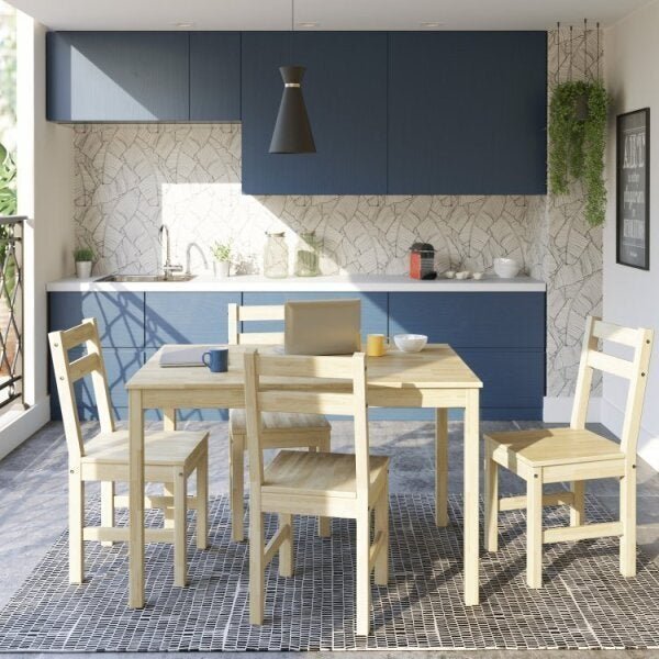 Mesa De Madeira Maciça Com 4 Cadeiras Mandacaru Cabecasa Made