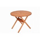 Mesa De Madeira Maciça Dobrável Para Área Externa 90cm Ipanem