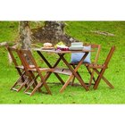 Mesa De Madeira Maciça Para Área Externa Dobrável 120cmx70cm