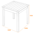 Mesa De Madeira Maciça Pinus Rústica Com Cerâmica Vintage W02