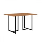 Mesa De Madeira Mila 120 Cm Preto/canelato Rústico - Art Panta