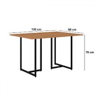 Mesa De Madeira Mila 120 Cm Preto/canelato Rústico - Art Panta