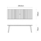 Mesa De Madeira Muiracatiara Retangular Toscana Eco Clear 8 L
