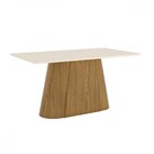 Mesa De Madeira Olívia 160 Cm Nature/off White - Henn