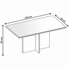 Mesa De Madeira Paris Com Vidro Off White - Casa D