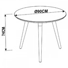 Mesa De Madeira Preto/claro 23071 - Artesano