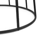 Mesa De Madeira Redonda Base Ferro 120cm Belmont - Iaza Móveis