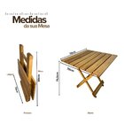 Mesa De Madeira Rústica Dobrável - Vereda Madeiral