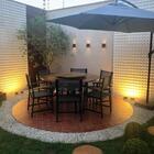 Mesa De Madeira Tampo Giratório + 6 Poltronas Piscina Jardim