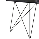 Mesa De Madeira Trama Base Preta Com Tampo Preto 140 X 80 - N