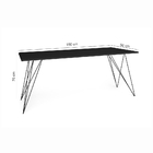 Mesa De Madeira Trama Plus Base Preta Com Tampo Preto 150 X 9