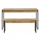 Mesa De Madeira Tub Com 1 Banco Carvalho/preto - Compace