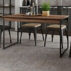 Mesa De Madeira Tub Com 1 Banco Nogal/preto - Compace