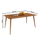 Mesa De Madeira Veneza 160 Cm Cedro - Casa D