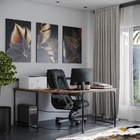 Mesa De Metalon E Madeira Home Office Cross - Cumaru - 1,50x0