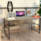 Mesa De Metalon E Madeira Home Office Rhombus - Creme - 1,50x