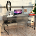 Mesa De Metalon E Madeira Home Office Rhombus - Preto - 1,50x